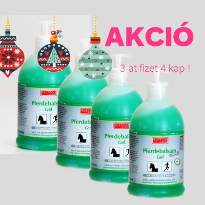 Akciós csomag 3+1! Pferdebalsam gél, ördögkarom kivonattal, pumpával, 500 ml | Glancos Pfeldebalsam-gel