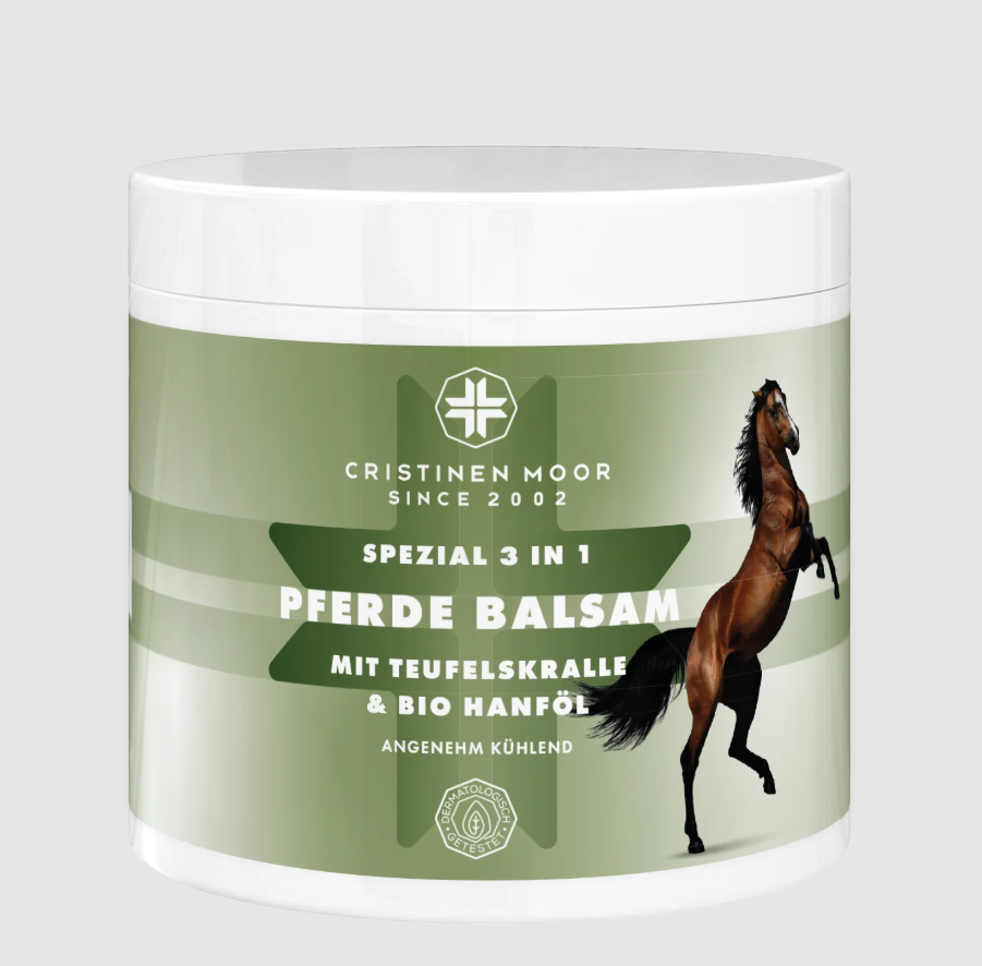 Lóbalzsam ördögkarommal és cannabidiollal (CBD) (Cristinen moor) 200ml