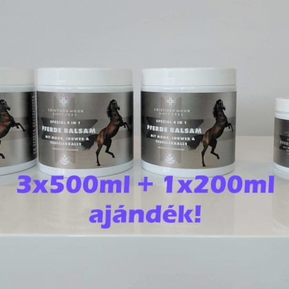 3xLóbalzsam gyógyiszappal és ördögkarommal 500ml - Melegítő krém | +1x200ml ajándék